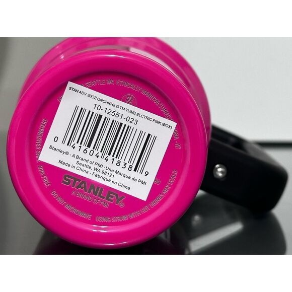 Stanley Quencher H2.0 FlowState Tumbler 30oz, NEON ELECTRIC PINK - Picture 5 of 5